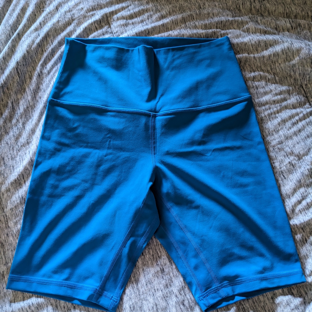 Women's Blue High-Waisted Shorts